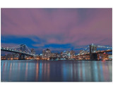 NYC - City Between the Bridges Poster 36in x 24in