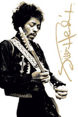 Jimi Hendrix B&W Poster 24" X 36"