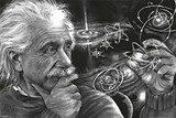 Einstein Quasar by James Harvey Danger 36x24 Genius Scientist Art Print Poster Image