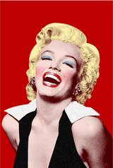 Marilyn Monroe Red Poster 24in x 36in Image