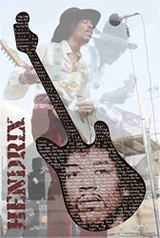 Jimi Hendrix Guitar Poster