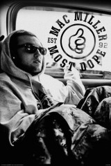 Mac Miller Black and White Poster 24x36