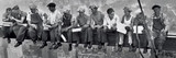 Men On Beam - Lunch On A Skyscraper Door Poster - 21" X 62" Horizontal Image