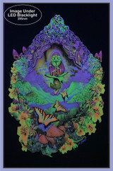 Image under black light of Musical Frog - Non-Flocked Black Light Poster