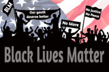 Black Lives Matter Crowd Signs Mini Poster 11x17 inches