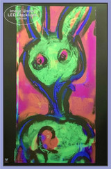 Image under black light of Periscope Bunny Mamma Non-Flocked Blacklight Poster