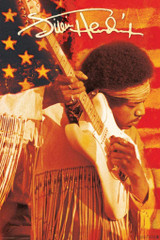 Jimi Hendrix - Flag Poster 24x36 inches