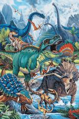 Dinos by Jenny Newland Poster - 11" x 17"