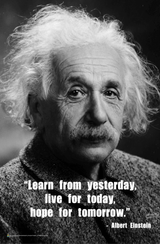 Einstein - Learn from Yesterday Mini Poster - 11x17