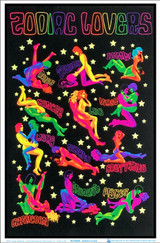 Zodiac Lovers Blacklight Poster - Flocked - 23" x 35"