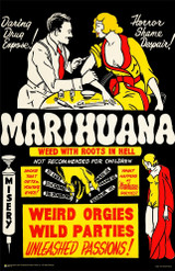 Marihuana - Weed with Roots in Hell Mini Poster 11" x 17"
