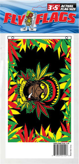 Rasta Dude Blacklight Reactive Fly Flag 3' x 5'