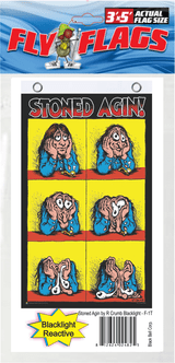 Stoned Agin by R Crumb Blacklight Reactive Fly Flag 3' x 5'