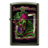 ICP Riddle Box - Green Matte Zippo Lighter