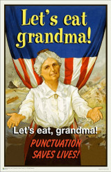 Let's Eat Grandma - Vintage War Ad Mini Poster 11" x 17"