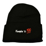 Keepin' it 100 Embroidered Beanie