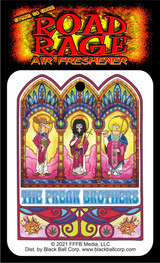 The Freak Brothers - God Bless Road Rage Air Freshener - Vanilla Scent