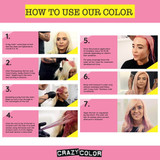 Crazy Color Salon Pro Semi Permanent UV/Blacklight Reactive Hair Color - 150ml Bottle Caution UV (Neon Yellow)