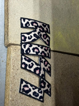 Kiss Leopard Logo - Embroidered Fuzzy Patch 5"x2"