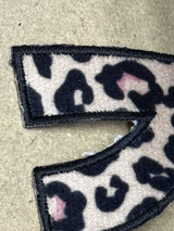 Kiss Leopard Logo - Embroidered Fuzzy Patch 5"x2"
