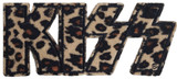 Kiss Leopard Logo - Embroidered Fuzzy Patch 5"x2"
