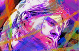 Kurt Cobain Colors by David Lloyd Glover Mini Poster 17" x 11"