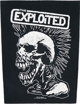The Exploited Vintage Skull - Woven Back Patch 11.25" x 14"