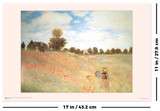 Claude Monet - Les Coquelicots Poster 17" x 11"