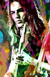 David Gilmour Dark Side by David Lloyd Glover Poster 11" x 17"