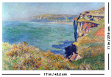Claude Monet - Cliffs at Varengeville Poster 17" x 11"