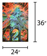 420 Non-Flocked Blacklight Poster 24" x 36"