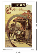 Luck's French Coffee 1885 - Vintage Ad Mini Poster 11" x 17"
