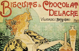 Biscuits & Chocolate Delcare by Alphonse Mucha Mini Poster 17" x 11"