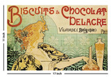 Biscuits & Chocolate Delcare by Alphonse Mucha Mini Poster 17" x 11"