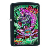 James Danger Harvey - Koi Black Matte Zippo Lighter