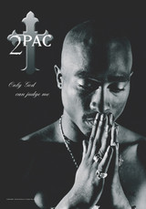 Tupac Only God Fabric Poster - 30" x 40"