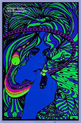 Acid Queen by Tom Gatz Flocked Blacklight Poster - 23" x 35"