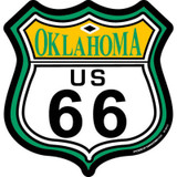 Oklahoma US Route 66 Shield - Business Card Sized Vinyl Sticker 4" x 4.25"