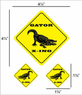 Gator Xing - Crossing Vinyl Stickers