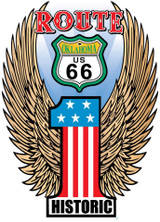 Oklahoma US Route 66 #1 Historic - Postcard Sized Vinyl Sticker 5.75" x 4"