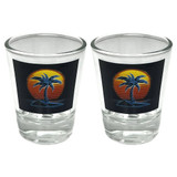 Neon Sunset - 2oz Novelty Shot Glass - 2 Piece Set