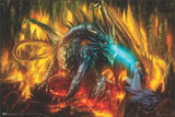Dragon of Labyrinth Non-Flocked Blacklight Poster 36" x 24"