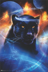Great Feline by Phil Straub Non-Flocked Blacklight Poster 24" x 36"