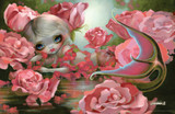 Strangeling - Mermaid With Roses Mini Poster 17" x 11"