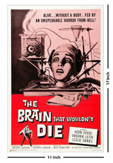 The Brain That Wouldn't Die Classic Movie Mini Poster 11" x 17"