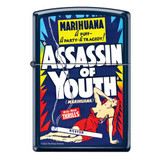 Assassin of Youth Blue Matte Zippo Lighter