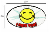 I Hate You - 3 1/2" x 2 1/2" - Sticker