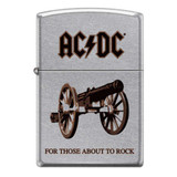 AC/DC For Those About to Rock Brushed Chrome Zippo Lighter