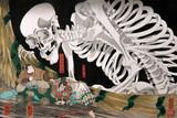 Defying the Skeleton by Utagawa Kuniyoshi Poster - 36" x 24"