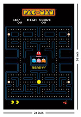 Pac-Man Maze Poster - 24" x 36"